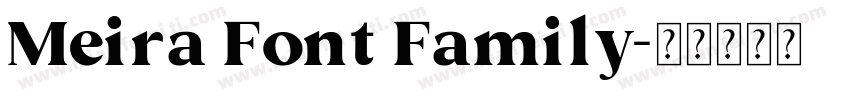 Meira Font Family字体转换